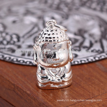 sef063 trend 925 sterling sliver buddha charm for bracelets pendants ,DIY religious jewelry findings